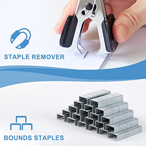 Ezwork Mini Stapler, 20 Sheet Capacity Office Desktop Stapler With 640 Standard Staples And A Staple Remover (20 Sheets, Blue) #TOP6