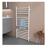 電気タオルウォーマー 電気タオル掛け 乾燥ラック 壁掛け式 急速加熱 低電力 IPX4防水 LEDディスプレイ 304ステンレス鋼 多段階温度調節 1-8時間タイマー 浴室用 加熱タオルラック 恒温布巾掛け 浴室 洗面台 ホテル用 ホワイト 右線