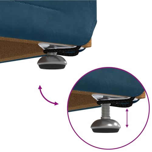 Tabouret bleu velours 41 cm : la solution gain de place confortable