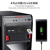 MZHOU USB 3.2 GEN2 Front Panel Expansion Card, 10 Gbit/s Type-C, 4 USB Ports (5Gbps 480Mbps), HD Audio,for 5.25-Inch Optical Drive Panel Bay - 5