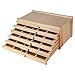 CPROSP 6 Schublade Holz Künstler Supply Aufbewahrungsbox mit Abnehmbaren Trennwänden, Holz Künstler Malkoffer Supply Storage Box 40 * 25 * 18cm für Pastellstifte, Bleistifte, Stifte, Marker, Pinsel MI 4 günstig Kaufen-CPROSP 6 Schublade Holz Künstler Supply Aufbewahrungsbox mit Abnehmbaren Trennwänden, Holz Künstler Malkoffer Supply Storage Box 40 * 25 * 18cm für Pastellstifte, Bleistifte, Stifte, Marker, Pinsel
