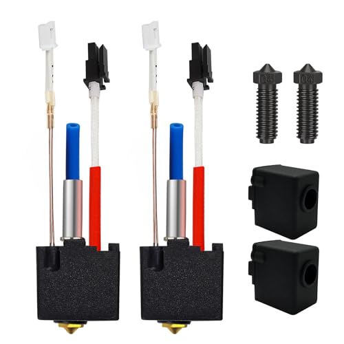 Image of 2PCS V5 J-Head Print Head Hotend with 2PCS 0.4mm Hardened Steel Nozzles and 2PCS Silicone Socks for Anycbic Kobra 2 /Kobra 2 Plus /Kobra 2 Max /Kobra 2 Pro /Kobra 2 Neo High Speed 3D Printer