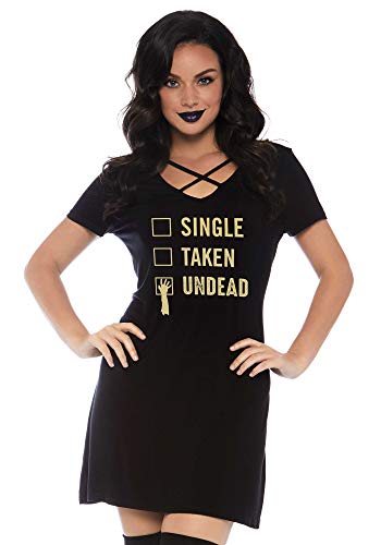Vestido zombie Leg Avenue Undead Jersey Dress para mujer talla única en color negro para Halloween