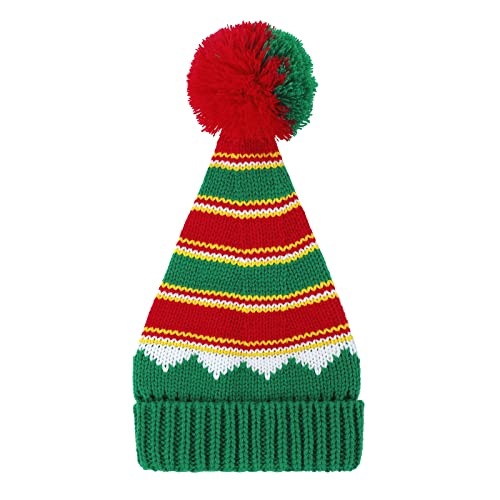 American Trends Christmas Santa Hat for Children Xmas Kids Knit Hat Soft Warm Baby Beanie for Baby Toddler Infant3