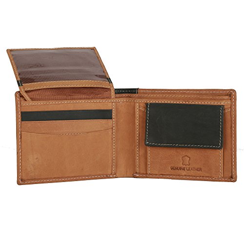 Image of WildHorn� RFID Protected Genuine High Quality Mens New Leather Wallet (New TAN Hunter)