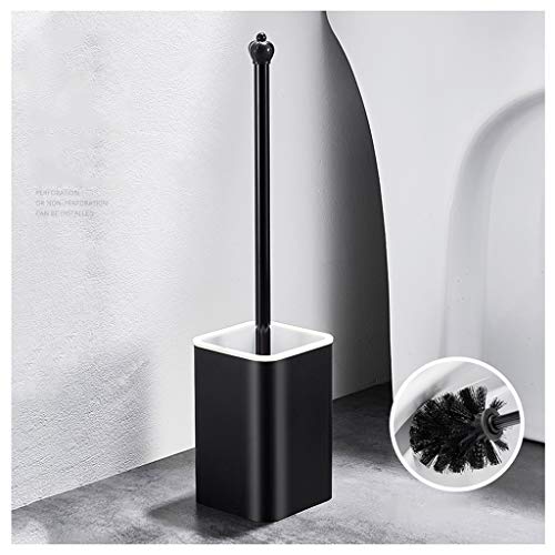 ALVIS Escobillero baño Aseo nórdica Cepillo montado en la Pared WC del Sistema de Cepillo de Mango Largo for Dead Esquina del tocador Cepillo de Limpieza for la casa Conjunto Vaso escobillero