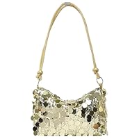 Saituo Home Pochette Oro, Pochette Donna Elegante Pochettes Oro da Sera Borsa Elegante Cerimonia Paillettes Borsa Shoulder Bag Donna Grande Capacità per Cocktail Festa Ballo Cerimonia Dating