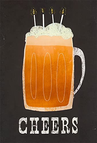 Pictura Beer Mug with Candles : Cheers Birthday Card
