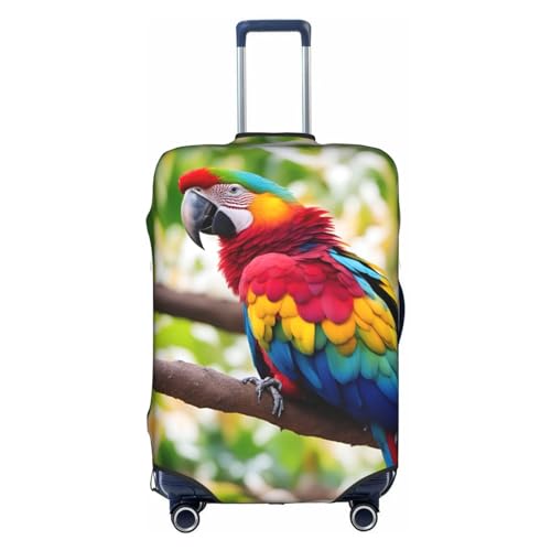 Fantastic Parrot Feather 1 Print Personalized Travel Luggage Cover With Zipper, Elastic Luggage Cover,For Daily Use