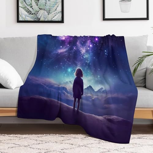 Couverture starry ciel chaude et douce plaid canapé lavable en machine
