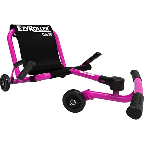 Kart sans pédales EzyRoller rose, luge urbaine stable et sûre