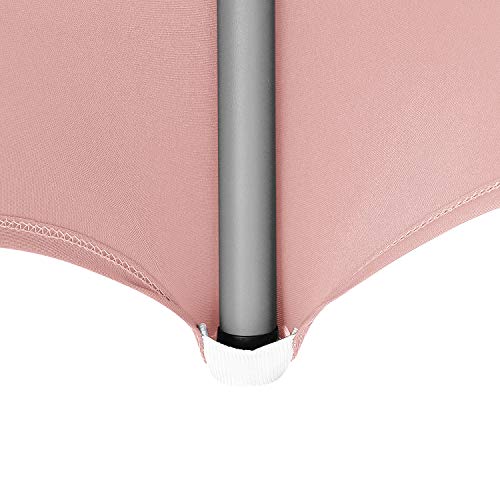 Image of Peomeise 4FT Spandex Table Cover Rectangular Stretch Spandex Tablecloth (Dusty Rose,4FT)