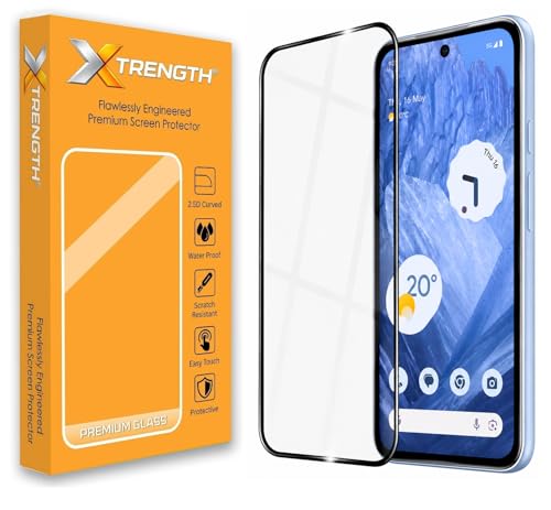 Image of Tempered Glass for Google Pixel 8A (6.1 Inch) with Installation Kit | 9H Edge to Edge Screen Protector | Anti Scratch