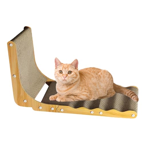 YRTUOP L字型キャットスクラッチャー | インタラクティブな室内猫用おもちゃ,室内外用インタラクティブ子猫遊び道具 猫用引っ掻きボード