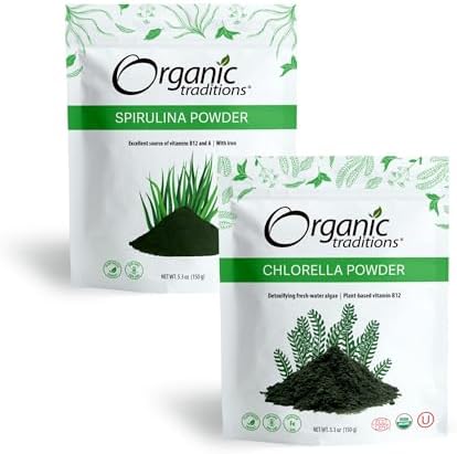 Organic Spirulina & Chlorella Superfood Powder, Vegan, Non-GMO