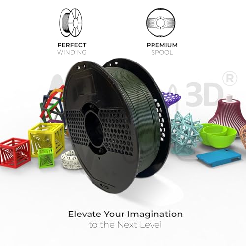 Image of NFIL3D 1KG Net Rpla Army Green 3D Printer Filament | Filaments for 3D Printer| 1.75mm| Accuracy - + /- 0.015mm | 1000g 3D Filament, 250g Spool & 350g Packaging Weight (Total Weight 1.6KG)