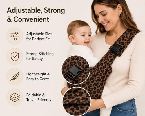 Image of Baby Sling Carrier,Toddler Carrier New Baby Carrier Newborn to Toddler,Portable Lightweight Non-Slip Hip Seat Carrier 0-3 Year