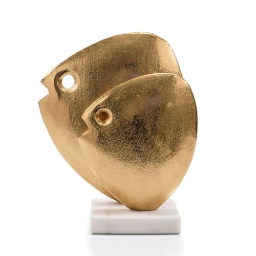 Escultura de Peces Dorados Modern Day Accents 11 pulgadas