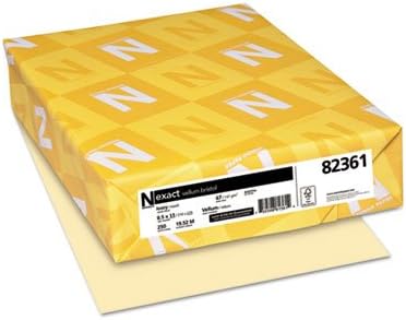 Neenah Paper Exact Vellum Bristol Cover Stock, 67lb, 8 1/2 x 11, Ivory, 250 Sheets (2 Pack)