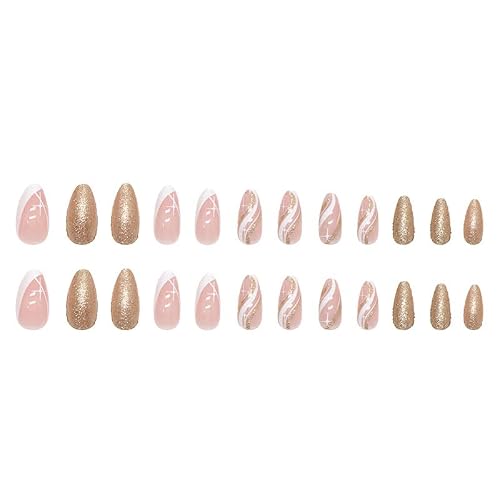 Diduikalor Multicolor Wave Design Press on Nails #TOP29