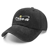XIAOSLMP Pickleball Gifts for Men Women, Embroidered Adjustable Cotton Material, Washed and Distressed It was in Baseball Cap Black