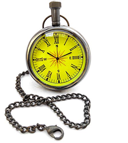Royal Gold Brass Compass Look Dial - Antique Pocket Gandhi Watch Royal Look Indian Handicraft Premium Gift Item-image-35