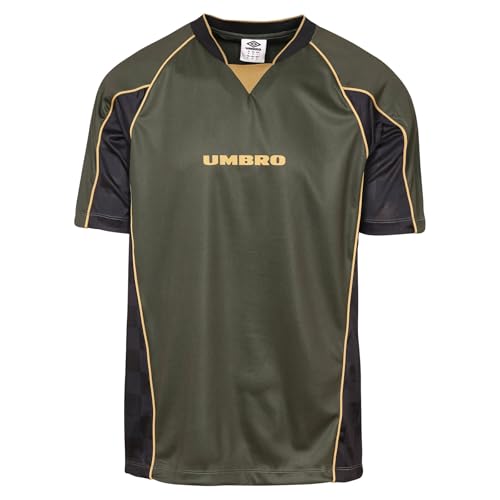 Umbro Men's Panelled Raglan V-Neck Short Sleeve Shirt