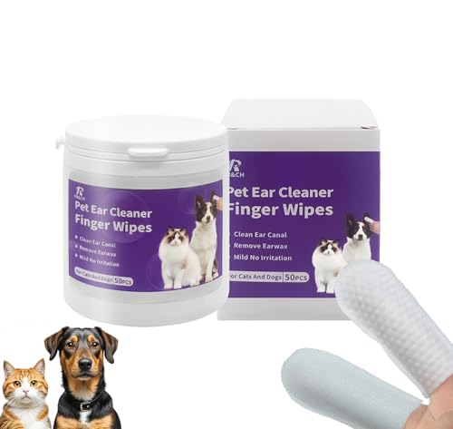 Hondenoorreiniger, reinigingsdoekjes en tanden, reinigingsdoekjes, hondentandheelkundige vingerdoekjes, wegwerpdoekjes voor katten, vermindert tandplak en verfrist adem en oorsmeer en vuil,