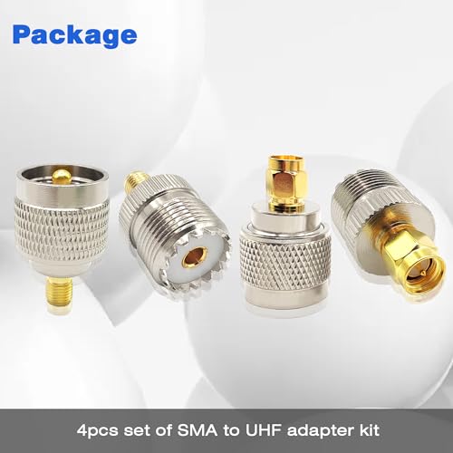Adaptador SMA a UHF Coaxial Kit 4 piezas miniatura 6