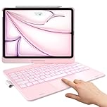 typecase Touch Keyboard Case for iPad Air 11-inch(M3/M2, 2025/2024) & iPad Pro 11(4th/3rd/2nd/1st Gen), Multi-Touch Trackpad, 11-Color Backlight, 360°Rotatable for iPad Air 5/4th Gen, Light Pink