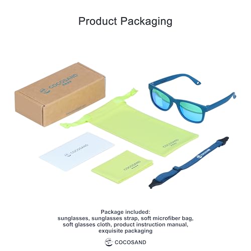 image for COCOSAND Flexible Baby Sunglasses with Strap Polarized UV Protection f
