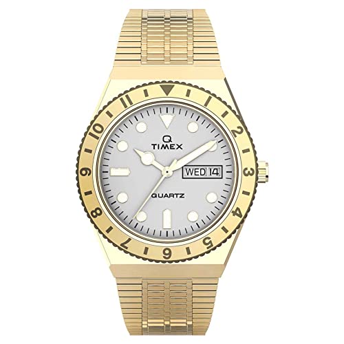Q Timex montre dorée rose acier pour le bureau et soirées