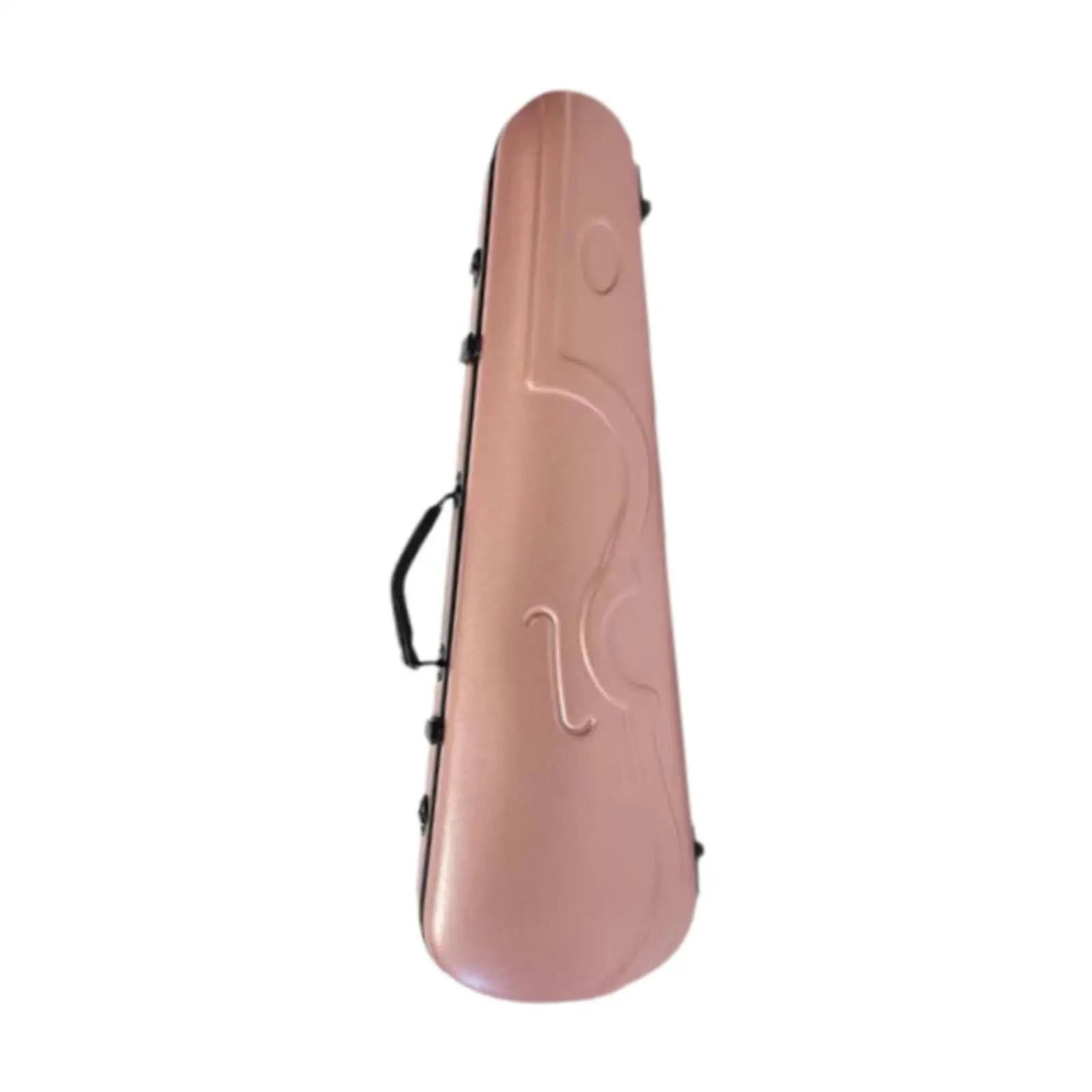 estuche de violín Estuche Rígido Para Violín 4/4 Carcasa De Fibra De Carbono Bolsa De Transporte, Estuche Rígido De Almacenamiento Para Violín Con Mango Ligero(White)