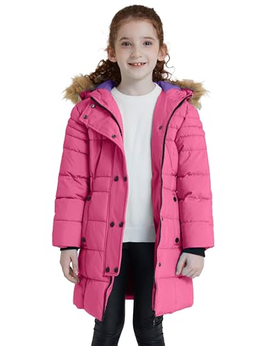 Image of ZSHOW Girls' Long Winter Coat Waterproof Warm Puffer Jacket Hooded Parka