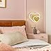 Bloepum 16W 3000K Warm Light Heart-Shaped LED Wall LED Modern Wall Lamp for Bedroom Study Restaurant KTV Hotel Wall Lamp