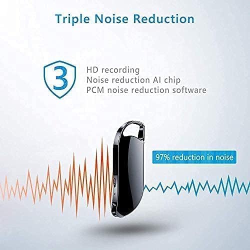 Image of 16GB Digital Voice Recorder (Dictaphone),Rechargeable USB and 30 Hours Recording, Digital Audio and MP3 Player,for to use Meetings /interviews /lectures /Class(Black) (White)