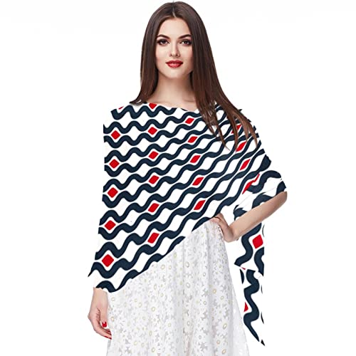 Foulard en mousseline de soie Merry Christmas multicolore pour femme