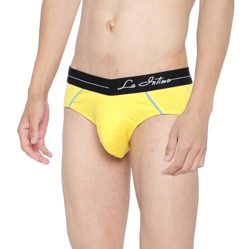 Image of La Intimo Cotton Power Solid Brief for Men Innerwear | Antimicrobial Underwear for Men