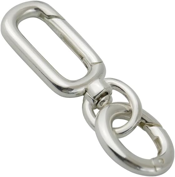 925 Sterling Silver Spring Double Clasp Bracelet Extender Necklace and Closures Bracelet Extension Clasps for Jewelry Making