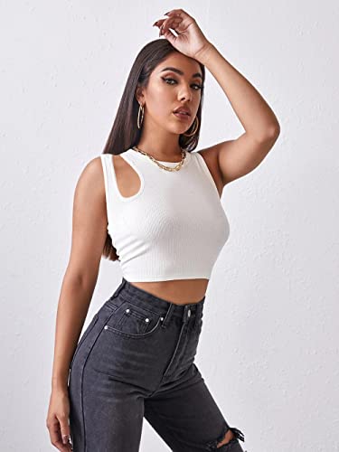 Image of Shasmi Women's Striped Slim Fit Crop, Ribbed, Stylish Tank Top, Soft and Comfy Fabric has Some Stretch