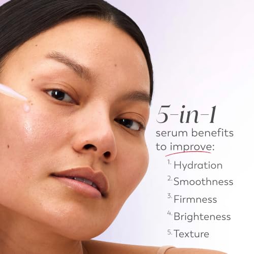 Image of Olay Super Serum - Glow Serum for Face - Activated Niacinamide, Vitamin C & E, Collagen Peptide, AHA - 5-in-1 Benefits - Brightens, Hydrates, Smooths, Firms, Evens Tone, Proactive Anti-Aging, 1.7 Oz