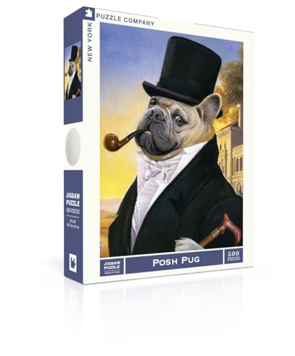 New York Puzzle Company - Bill Mayer Posh Pup - 500 Piece Jigsaw Puzzle for Family Game Nights by Bill Mayer