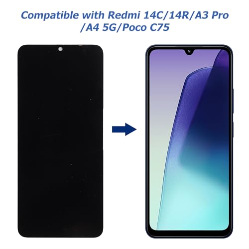 Écran tactile OLED pour Redmi 14C 14R A3 Pro A4 5G Poco C75