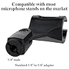 Microphone Clips, 4 Pcs Adjustable Angle Mic Holder Clips for Microphone Rubber Flexible Mic Holder Black Wireless Mics Holders Clamp for Mic Stand Handheld Microphones Recording Condenser Microphones #2