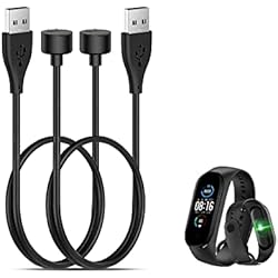 Cargador Compatible con Xiaomi Mi Band 5/Xiaomi Mi Band 6 Cargador, (2 Pack) Cables de Carga USB de Repuesto Adaptador de Cargador de Base Compatible con mi Band 5/6 - (2 Pack)