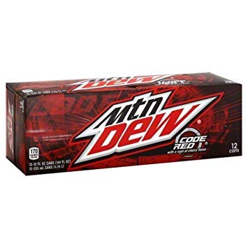 Mountain DewSoda Fridge Pack (Pack of 4) (Code Red Soda Cherry)