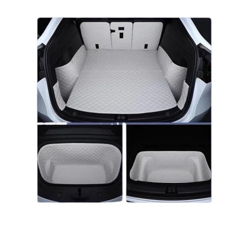 Tapis de Coffre Double Face pour Tesla Model Y et 3 Highland 2025-2026 Type D Blanc
