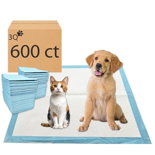Image of Puppy Pee Pads, 22 x 22 Inch 600 Count Pet Potty Training Pads for Dogs, Leak-Proof Quick Absorb 6-Layer Design, Ideal for Puppies, Cats, Rabbits, and Guinea Pigs, Blue