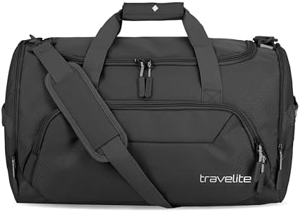 travelite Reisetasche Kick Off Größe M, 50 cm, 45 Liter, Weekender | mittelgroße Sporttasche für Damen & Herren, Schwimmtasche, Kliniktasche, Saunatasche, Handgepäck mit Nass- & Sc