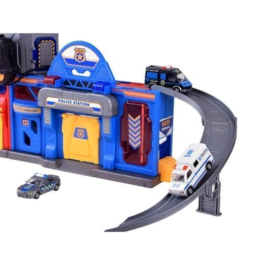 Image of Toy Walkie Talkies Racers Vehicle Metal Car Parking Lot Fire Station Police Station Toys for Children Luxury Gifts